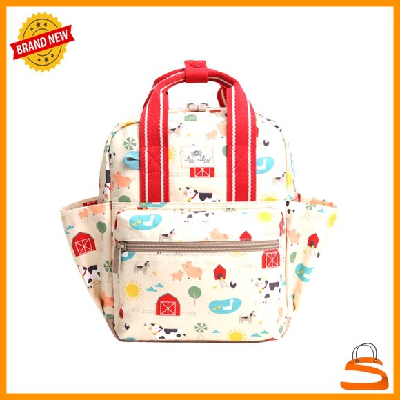 Toddler Backpack with Adjustable Straps Wipeable Lining 4 Pockets